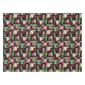 クリスマスサンタアトミックカタツムリ- MidCentury テーブルクロス (正面(横))