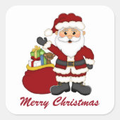 クリスマスサンタアドメッセージシール スクエアシール (正面)