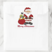 クリスマスサンタアドメッセージシール スクエアシール (バッグ)