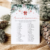 クリスマスサンタアニマルジェステーションベビーシャワーゲーム 招待状