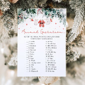 クリスマスサンタアニマルジェステーションベビーシャワーゲーム 招待状