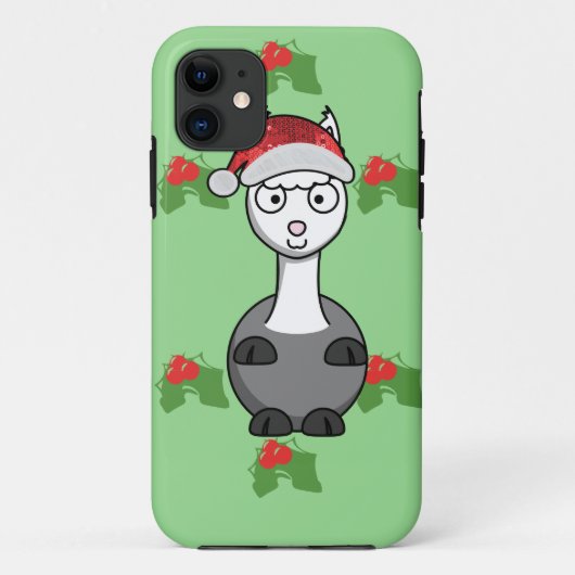 クリスマスサンタアルパカ Case-Mate iPhoneケース (裏面)