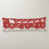 クリスマスサンタアンドトナカイ抱き枕 ボディピロー (裏面)