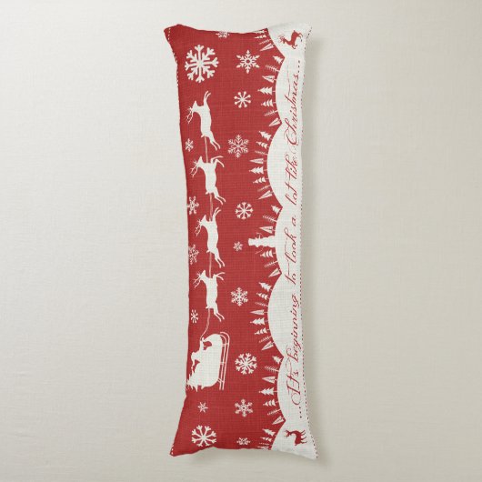 クリスマスサンタアンドトナカイ抱き枕 ボディピロー (正面縦)