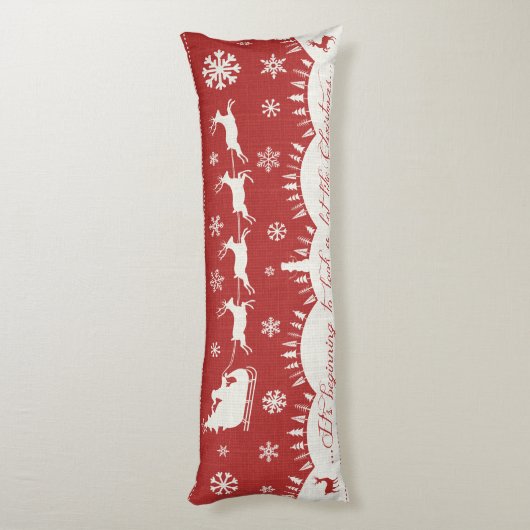 クリスマスサンタアンドトナカイ抱き枕 ボディピロー (裏面 (縦))
