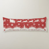 クリスマスサンタアンドトナカイ抱き枕 ボディピロー (正面)