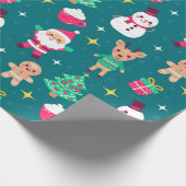 クリスマスサンタアンドフレンズラッピング紙 ラッピングペーパー (角)