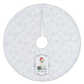 クリスマスサンタイエローラブラドールリトリエバーキュート フリース ツリースカート (正面)