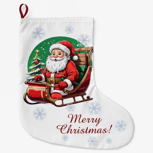 クリスマスサンタインスリーツストッキング ラージクリスマスストッキング (正面)