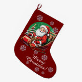 クリスマスサンタインスリーツストッキング ラージクリスマスストッキング (正面 (吊り時))