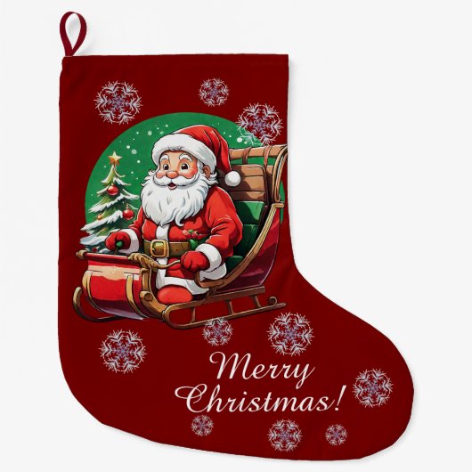 クリスマスサンタインスリーツストッキング ラージクリスマスストッキング (正面)