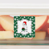 クリスマスサンタウエストハイランドホワイトテリアウェスティー ラベル (貼付)