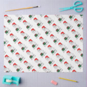 クリスマスサンタウエストハイランドホワイトテリアウェスティー 薄葉紙 (クラフト)