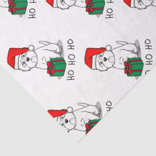 クリスマスサンタウエストハイランドホワイトテリアウェスティー 薄葉紙 (詳細)