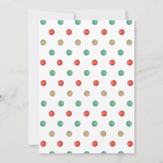 クリスマスサンタオンダーフルファースト誕生日 招待状 (裏面)