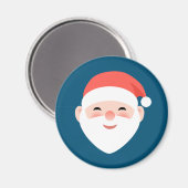 クリスマスサンタオンブルー マグネット (正面/裏面)