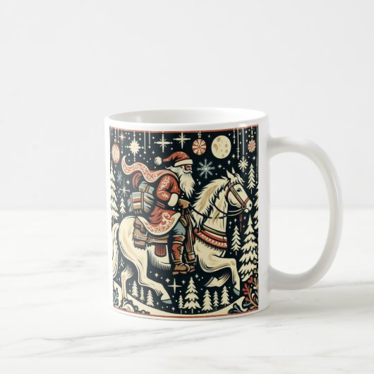 クリスマスサンタオンホーススルーヴィレッジ コーヒーマグカップ (右)