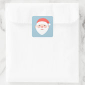 クリスマスサンタオンライトブルー スクエアシール (バッグ)