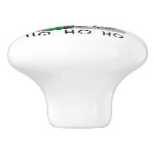 クリスマスサンタオールド英語シェプドッグ（グレー1）かわいい セラミックノブ (側面)