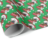クリスマスサンタカウホリデーラッピング紙 ラッピングペーパー (ロールコーナー)