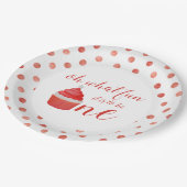 クリスマスサンタカップケーキファースト誕生日紙プレート ペーパープレート (アングル)