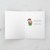クリスマスサンタカップケーキ甥へ カード (内部)