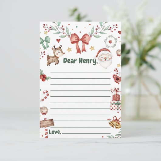 クリスマスサンタカプセルノートメッセージカード サンキューカード (スタンド正面)