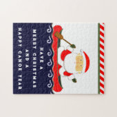 クリスマスサンタカヤック ジグソーパズル (横)