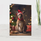 クリスマスサンタカンガルー、クリスマスカード カード (裏面)