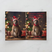 クリスマスサンタカンガルー、クリスマスカード カード (内部)