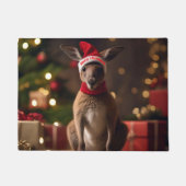 クリスマスサンタカンガルー ドアマット (正面)