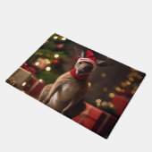 クリスマスサンタカンガルー ドアマット (アングル)