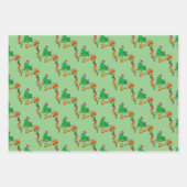 クリスマスサンタカートゥーンカエル包装紙シート ラッピングペーパーシート (正面)