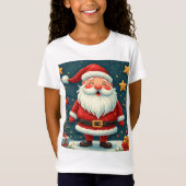 クリスマスサンタガールズTシャツ Tシャツ (正面)