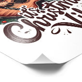 クリスマスサンタギタープレーヤー - ロッキン・アラウンド・ザ・  フォトプリント            (角)