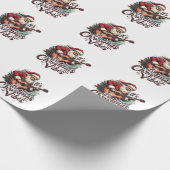 クリスマスサンタギタープレーヤー – Rockin のまわりに the ラッピングペーパー (角)