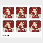 クリスマスサンタギフトラベルシール スクエアシール (シート)