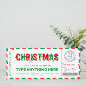 クリスマスサンタギフト券のテンプレート (スタンド正面)