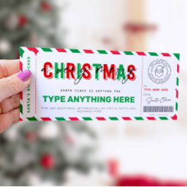 クリスマスサンタギフト券のテンプレート