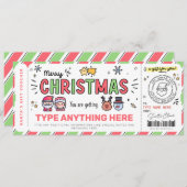 クリスマスサンタギフト券のテンプレート 招待状 (正面/裏面)