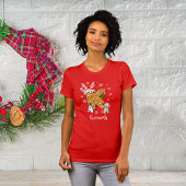 クリスマスサンタギンガーブレッドの名前レターKメンズ Tシャツ