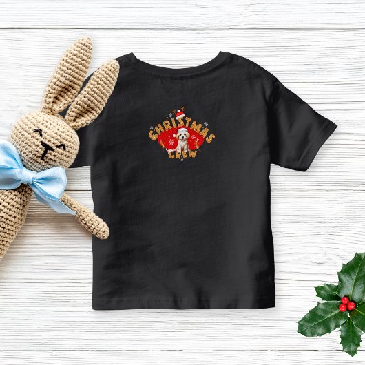 クリスマスサンタギンガーブレッドの名前レターLボーイ トドラーTシャツ