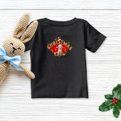 クリスマスサンタギンガーブレッドアルファベットJボーイ ベビーTシャツ
