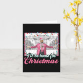 クリスマスサンタクロースおもしろいトランプ カード (黄色い花)