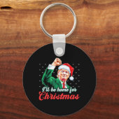クリスマスサンタクロースおもしろいトランプ キーホルダー (正面)