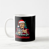クリスマスサンタクロースおもしろいトランプ コーヒーマグカップ (左)