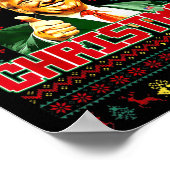 クリスマスサンタクロースおもしろいトランプ ポスター (角)