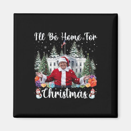 クリスマスサンタクロースおもしろいトランプ マグネット (正面)