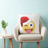 クリスマスサンタクロースがウィンキング絵文字 クッション (椅子)