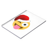 クリスマスサンタクロースがウィンキング絵文字 ノートブック (左側)